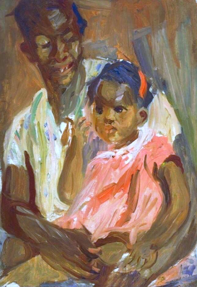 Born in Pennsylvania, she graduated from high school in 1918 & joined the Civil Service. She took art classes at night before enrolling in the Philadelphia School of Design in ‘21. Initially she embraced realism. Mother & Child, Havana (1926) & Beggars, Havana (1926)