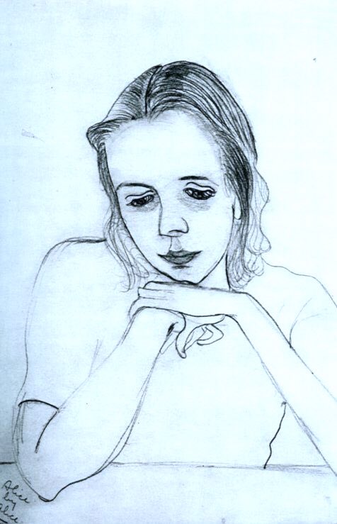 In the 1930s she moved to Spanish Harlem & painted neighbours & her first nudes. In the latter she challenged the standard view of how a naked woman should look. My Mother (1930), Nadya & the Wolf (1932), Alice (1932) & Joe Gould (1933)