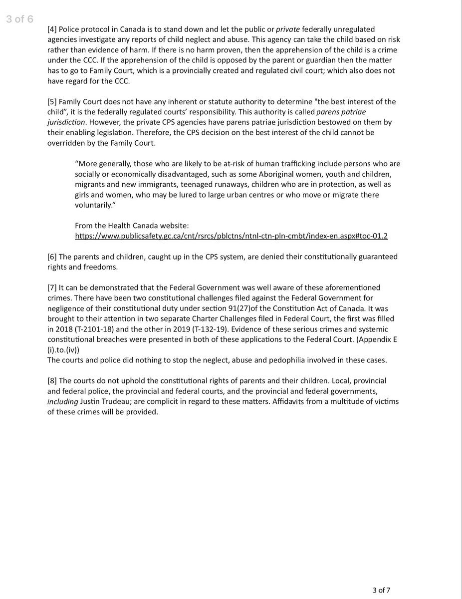 Justice_4Canada's tweet photo. @thehill Here is the first 3 pages of the 6 page brief delivered to the US Embassy July 1. 

https://t.co/k6pncxijqc for background 

1/2 https://t.co/GIb8ywlfzz