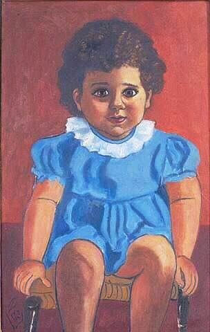 Post WWII she became more involved in Communist circles, including illustrating works. Her politics led the WPA to withdraw support & she lived on the edge, even shoplifting. Ballet Dancer (1950), Richard & Hartley (1950), Phyllis Rubin (1952) & Richard (1952)