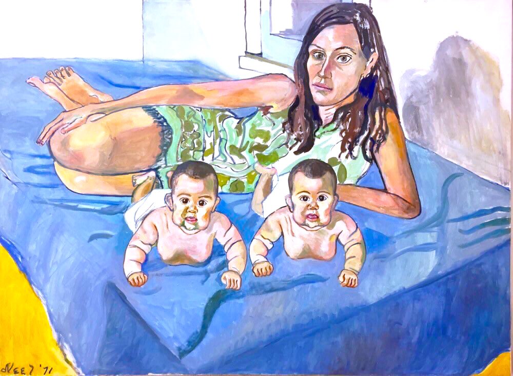 It is in her portraits of women that her work is unique. Here is the female gaze of the female by a master. Her work is not only astonishing but life enhancing. Female portraits Sarah (1966), Vera (1972), Carmen & Judy (1972) & Nancy & the Twins (1971)