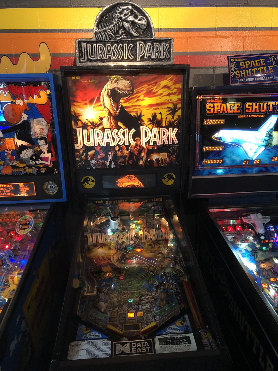 We have a new pinball machine.  Come play it today Saturday July 4th from Noon til 10pm.  $10 for an hour of freeplay classic arcade and pinballs.
Upstatearcade.com 864-881-1876