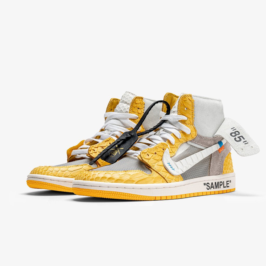 OFF-WHITE x Air Jordan 1 Canary Yellow Sample