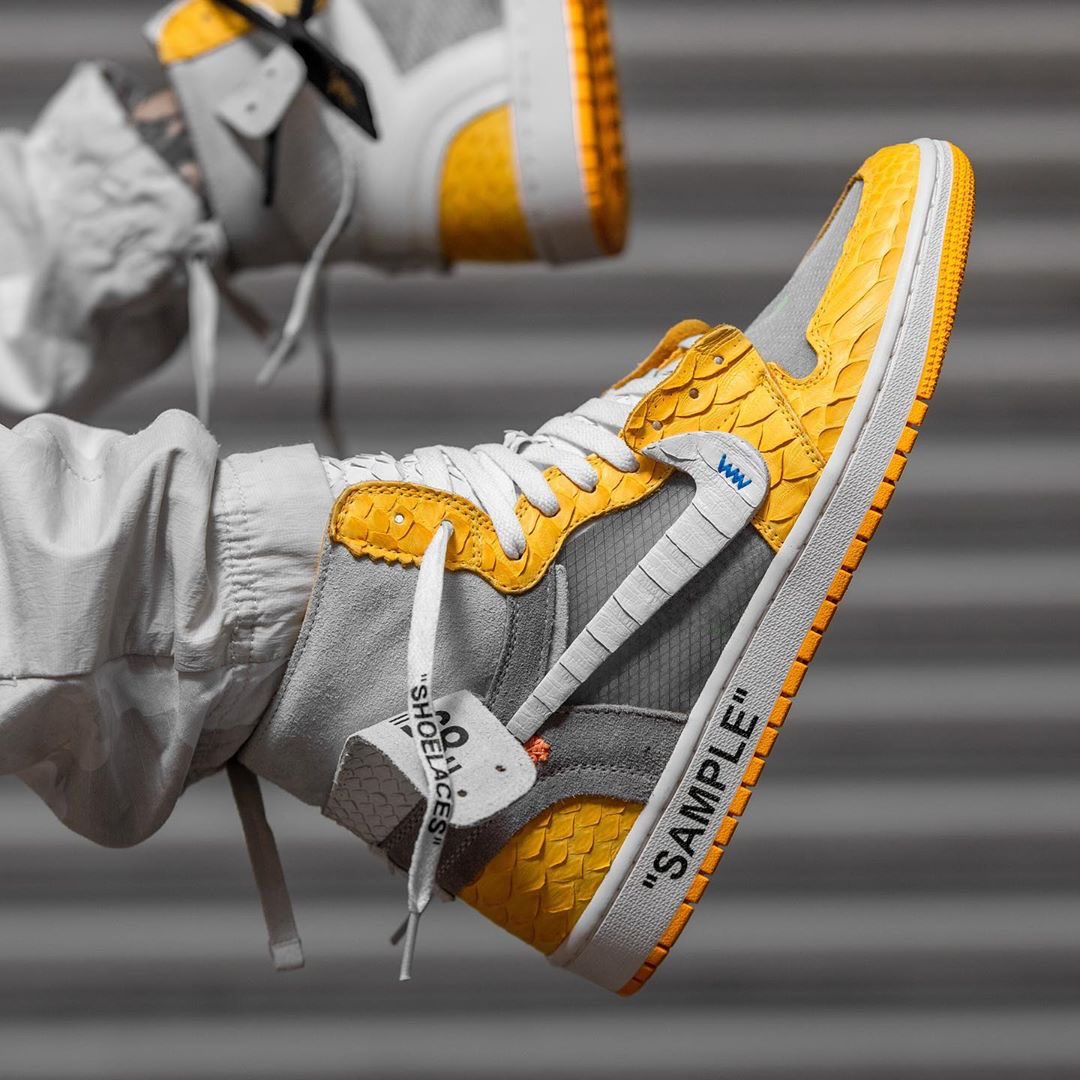 OFF-WHITE x Air Jordan 1 Canary Yellow Sample