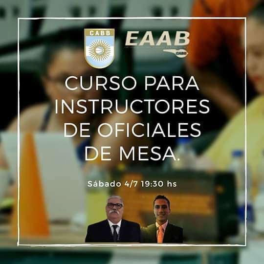 arbitrospba's tweet photo. Hoy desde 19:30 hs dará comienzo el Curso para Instructores de Oficiales de Mesa. El mismo está dirigido a los capacitadores de cada Asociación, quienes serán los referentes en la instrucción.
Estará a cargo de Oscar Calvelo y Matías Dell' Aquila.
@eaabcabb #LaEscuelaSomosTodos https://t.co/ABEbxjf0KW