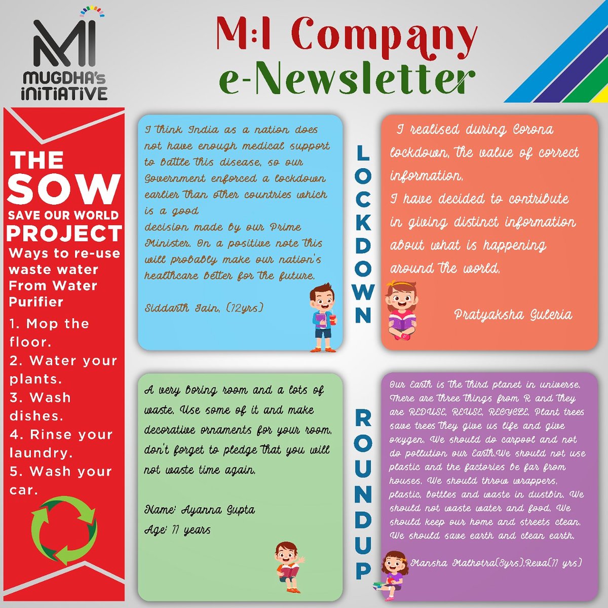 Inmicompany's tweet photo. Dear parents and readers , 
'We can’t control everything that happens, but we can change our experience of those things.' 

During the lockdown, our team initiated to connect with several children by our activity “Lockdown Diaries ”. 

Stay tuned &amp; Productive✔ https://t.co/pvw5wTtEV8