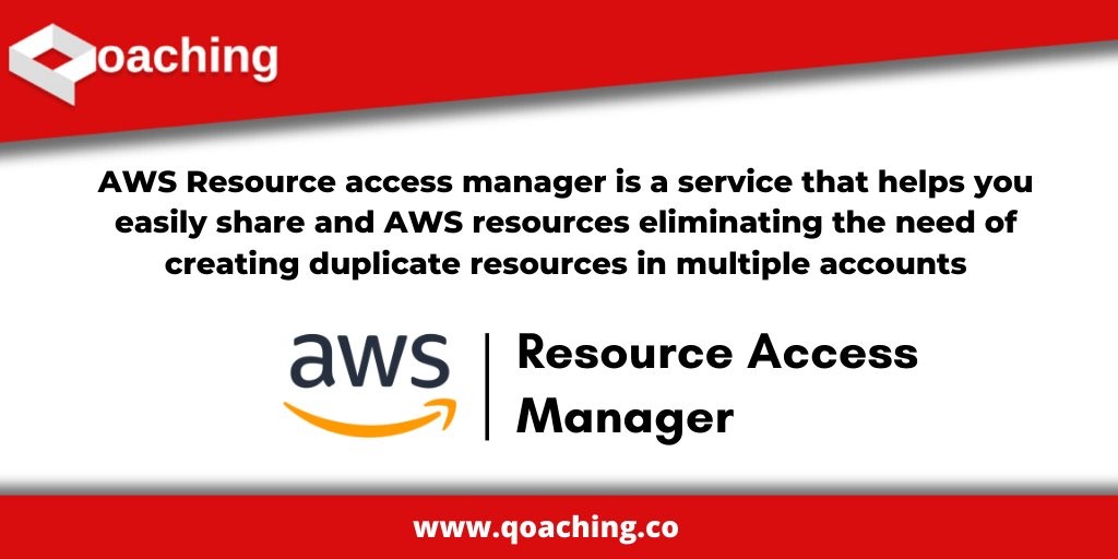 qoaching's tweet photo. What is Amazon Resource Access Manager?
#cloudcomputing #aws #resourcemanager #iam #resourceaccessmanager #amazonwebservices #awscloud #datascience #bigdata #microsoft #amazon #cloud #datascience #technology #tech #data #ai #ml #machinelearning #artificialintelligence https://t.co/FVjY8IiYYh