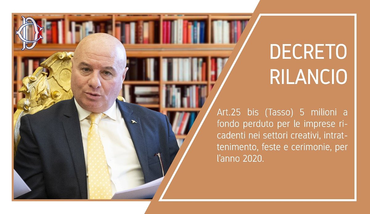 ✅Una misura di buon senso: accolto il mio emendamento per lo stanziamento di 5 milioni a fondo perduto per le imprese nel settore dell'intrattenimento e delle cerimonie, duramente colpite dalla pandemia Covid-19.