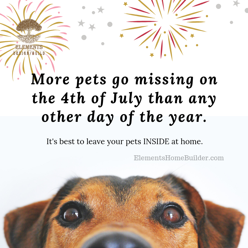 ElementsDBSC's tweet photo. A few tips to keep your fur babies safe this 4th of July...

-Leave your pet INSIDE at home
-Play gentle music to help cover the sound of fireworks
-Walk your pet early before the festivities begin
-Make sure your fur baby has a microchip and/or visible ID tag

#4thofJuly #dogs https://t.co/dJEQmcTLwz
