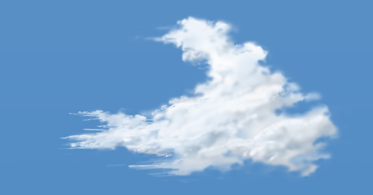 theironparasite's tweet image. Well as someone who has never really painted a cloud without using cloud brushes I followed this tutorial to see if it applied to something more "realistic" and made this in about 5 minutes. So #awesometutorial