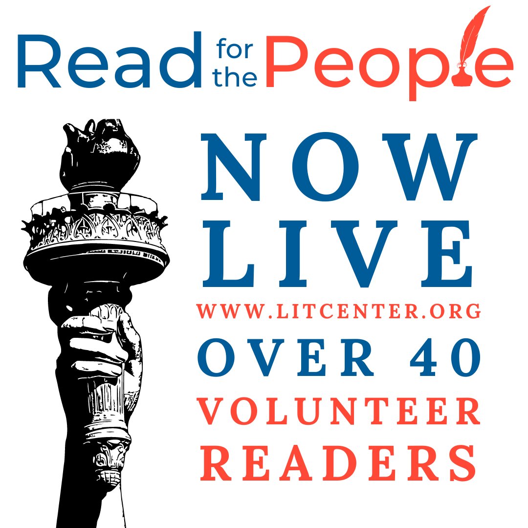 READ FOR THE PEOPLE is NOW LIVE! Listen to the US Constitution, the amendments, and Declaration, read by over 40 volunteers, at litcenter.org

#america #fourthofjuly #july4 #usa #constitution #unitedstates #literacy #independence #IndependenceDay #independenceday2020