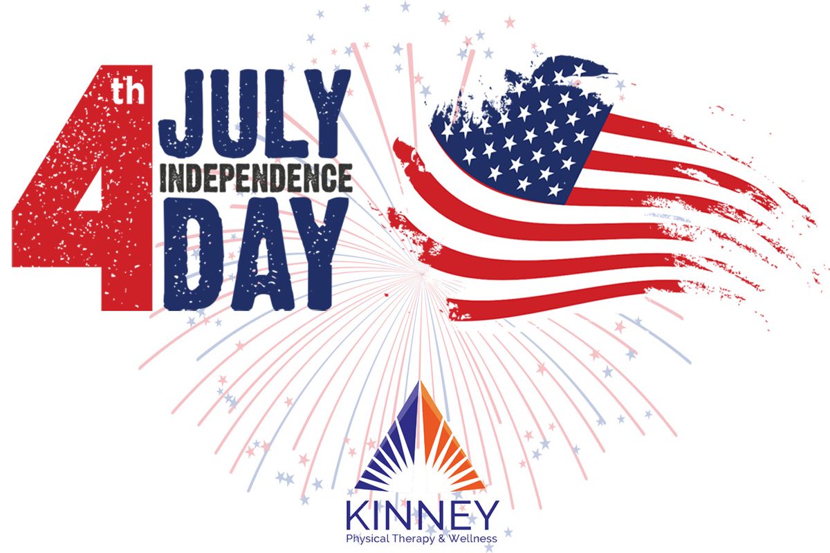 KinneyPTWell's tweet photo. Happy 4th of July from Kinney Physical Therapy &amp; Wellness. Stay Safe!

#kinneyptwellness #physicaltherapy #4thofjuly #independenceday https://t.co/cwS0stKE28