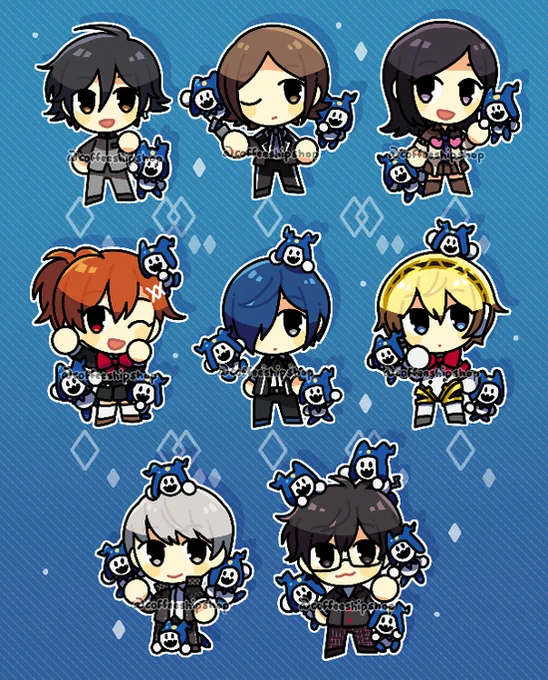 [RTs appreciated✨] For those who have been waiting, the persona protag charms are back up for sale right now too! Please check it out >>https://t.co/xADKIEaZSI 