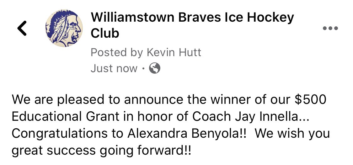 williamstownihc's tweet photo. Congrats to our winner!! https://t.co/p8drJyKp0f