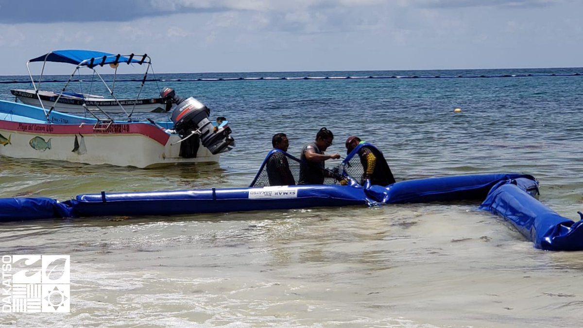 DakatsoGrupo's tweet photo. El día de hoy se tiene programado la finalización de las barreras en Tulum de secretaria de Marina! @SEMAR_mx @SargazoM @Ayto_Tulum @VictorMasT
#sargazo #sargassum #grupodakatso #trabajandoparati #compromiso #secretariademarina #SargazoSolutions #mexico #juntospormexico https://t.co/fQeEbIMX56
