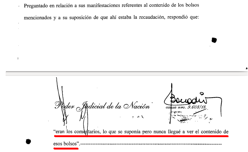 arilijalad's tweet photo. "nunca vi el contenido de los bolsos"
"es una conjetura"
"se comentaba que tenían dinero"
"yo no vi bóvedas"
"eran los comentarios"

Esto es lo que dijo Fabián Gutiérrez ante Stornelli y Bonadio. 
Pero siempre es más fácil leer Clarín que el expediente, ¿no? https://t.co/c7QgOWNSkK