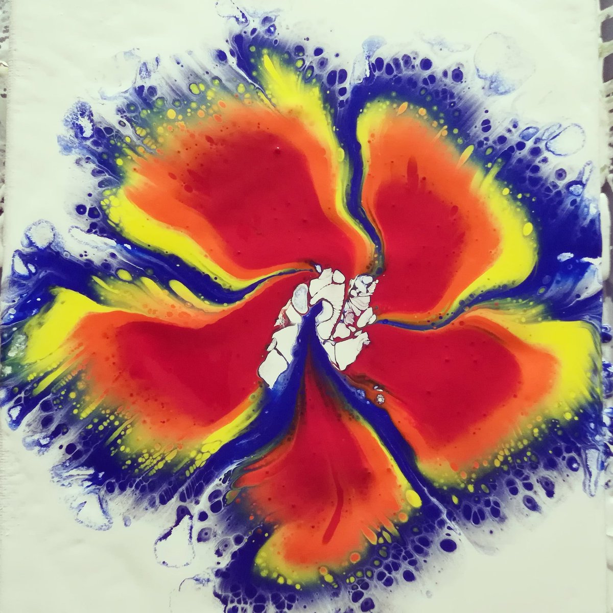 Today I have been painting 🎨.   #acrylicpouring #artactivity