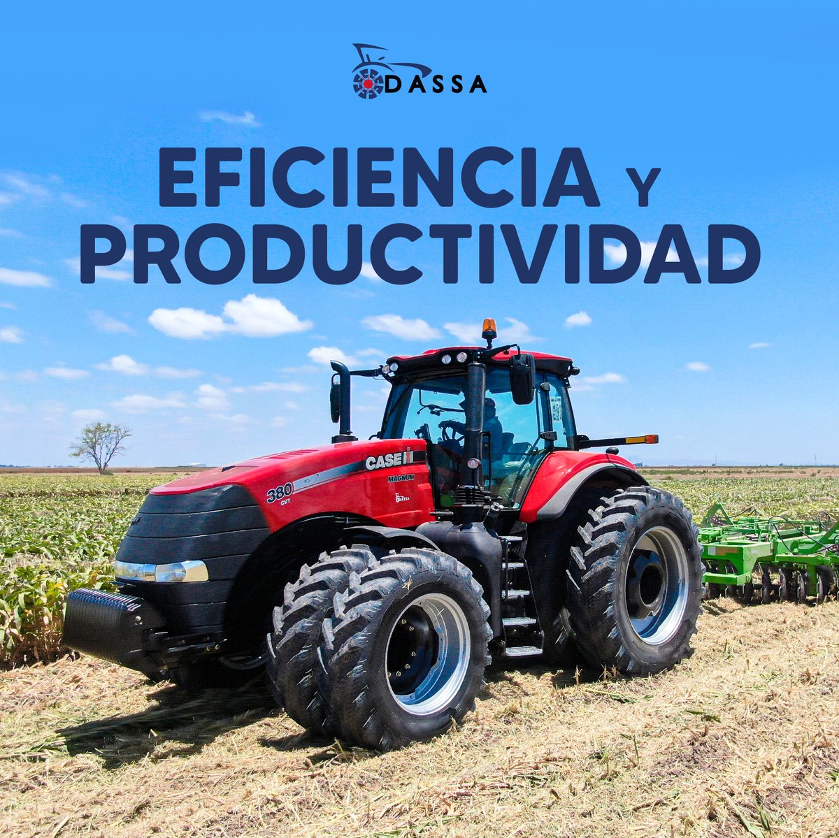 El #PoderRojo de Magnum 380 es ideal para cualquier campo 💪🏻🔴

#SomosDassa #CaseIH 🚜🌾