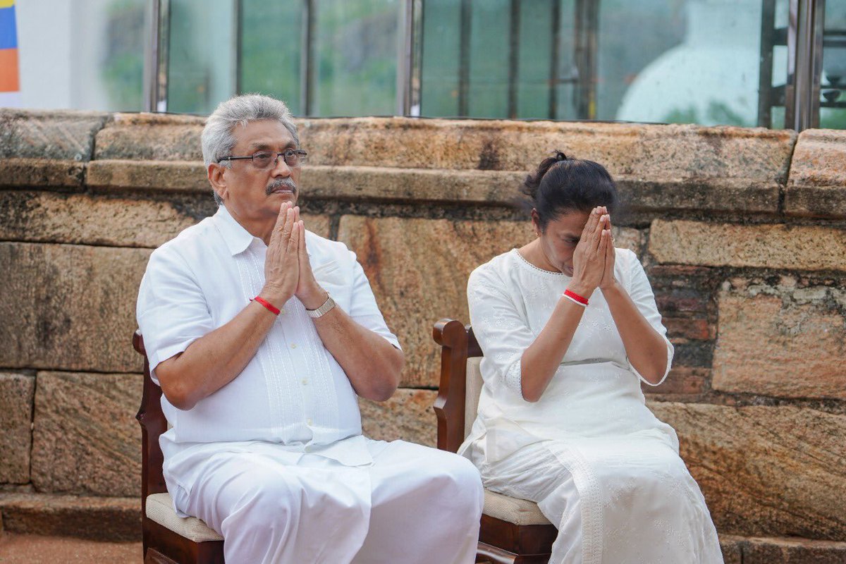 GotabayaR's tweet photo. Praying at Thanthirimale Rajamaha Vihara https://t.co/fdeWby8koT