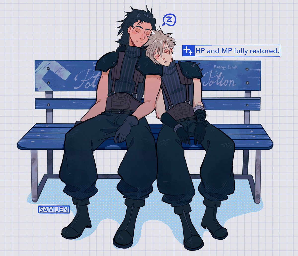 sami_jen's tweet photo. 🛋

#FF7 #clack #zakkura https://t.co/a0tEOBhj19