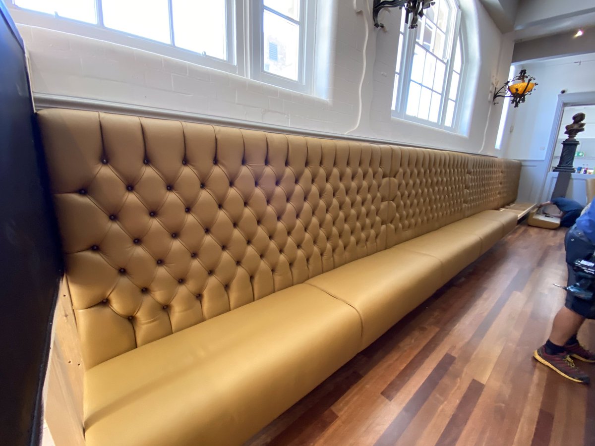 Installed recently <a href="/GrillOnTheSq/">Grill On The Square</a> #warrington #interiordesign #bar #restaurant #upholstery #PubsOpening #WelcomeBackPubs