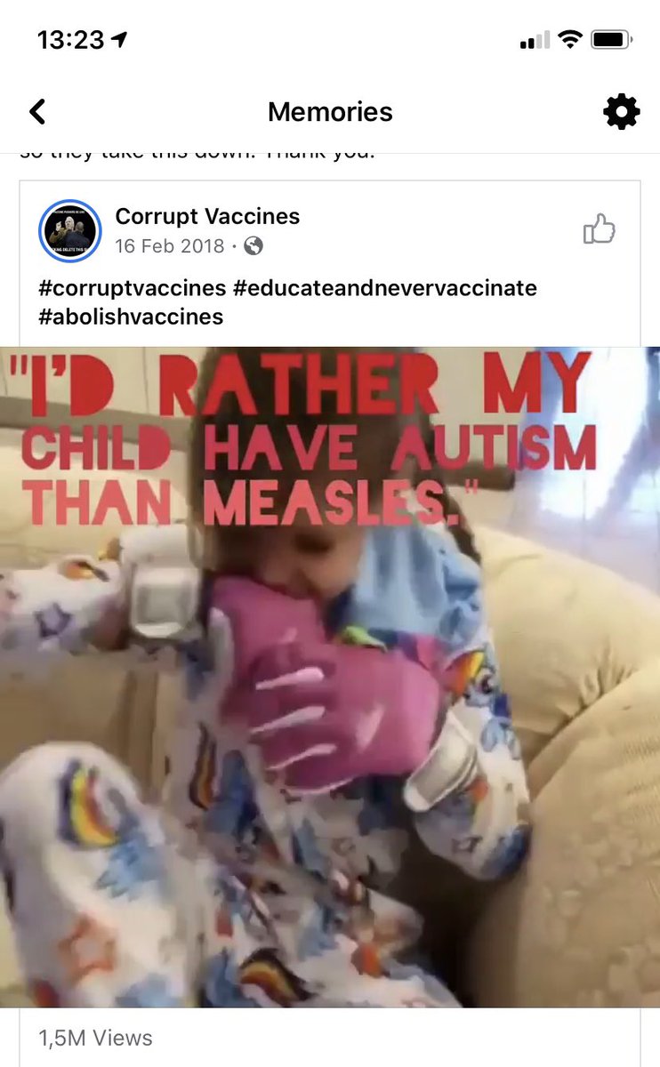 clairesignshere's tweet photo. 2 yrs ago I urged the FB community to report this video, which takes advantage of a child w/ autism in order to discourage vaccination. It is STILL UP. #autismcommunity, let’s get this offensive message removed and protect this child! #AutismAwareness #disabilityadvocacy #autism https://t.co/mRaJ07vush