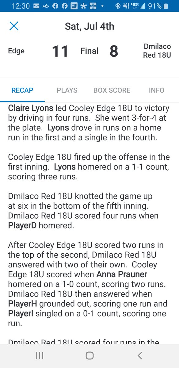 Elkhorn_Edge02's tweet photo. Round 1 win @nebraskasa Class A State!! The ladies collected 17 hits with @_clairelyons_  and @anna_prauner hitting💣!! @meganngarcia14 pitched her heart out! Game 2 at 6:30 tonight!! #FTG https://t.co/ocLfqRzg9F