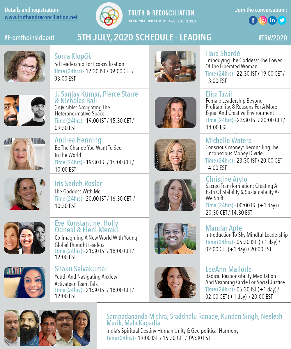 helmofeight's tweet photo. Announcing the Truth and Reconciliation 5th July Day 2 Schedule for Leading sessions.

You are invited to join the sessions and explore more details on the website https://t.co/oScORQSR9w

#TRW2020 #Fromtheinsideout https://t.co/bZ4hoXQkCH