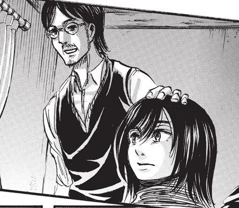 Grisha referred to Mikasa as his daughter, cool detail I guess