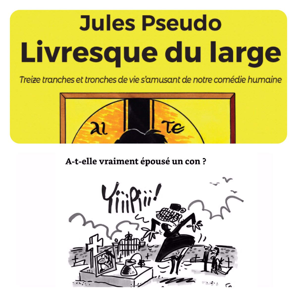 jmbiette's tweet photo. A-t-elle vraiment épousé un con ? 
Le comédien Damien Le Delezir a eu la gentillesse de prêter sa voix et son talent pour enregistrer la nouvelle « A-t-elle vraiment épousé un con ? », écrite par votre serviteur et tirée de Livresque du large @TranchesV https://t.co/SStssXnXGS https://t.co/dPsq0YXE6x