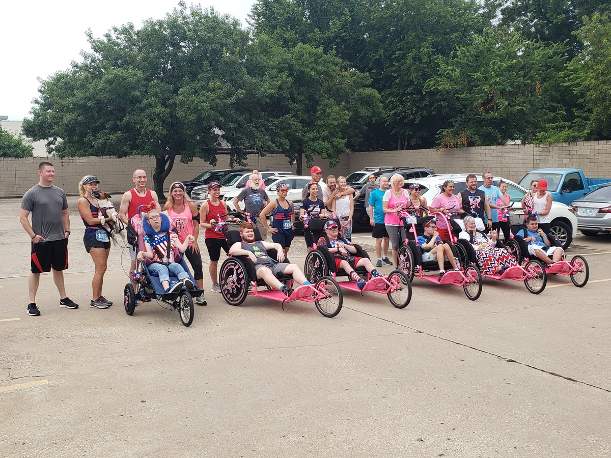 burnside4141's tweet photo. Happy Independence Day! Kenzi got to run in a 5K this morning w/her @ainsleys_angels buddies. Pleasant morning after storms moved through & sun wasn't shining yet! Celebrate what this great country represents! #4thofJuly2020 #independenceday2020 #IndependanceDay #whatdisability https://t.co/dABHR8j1rh