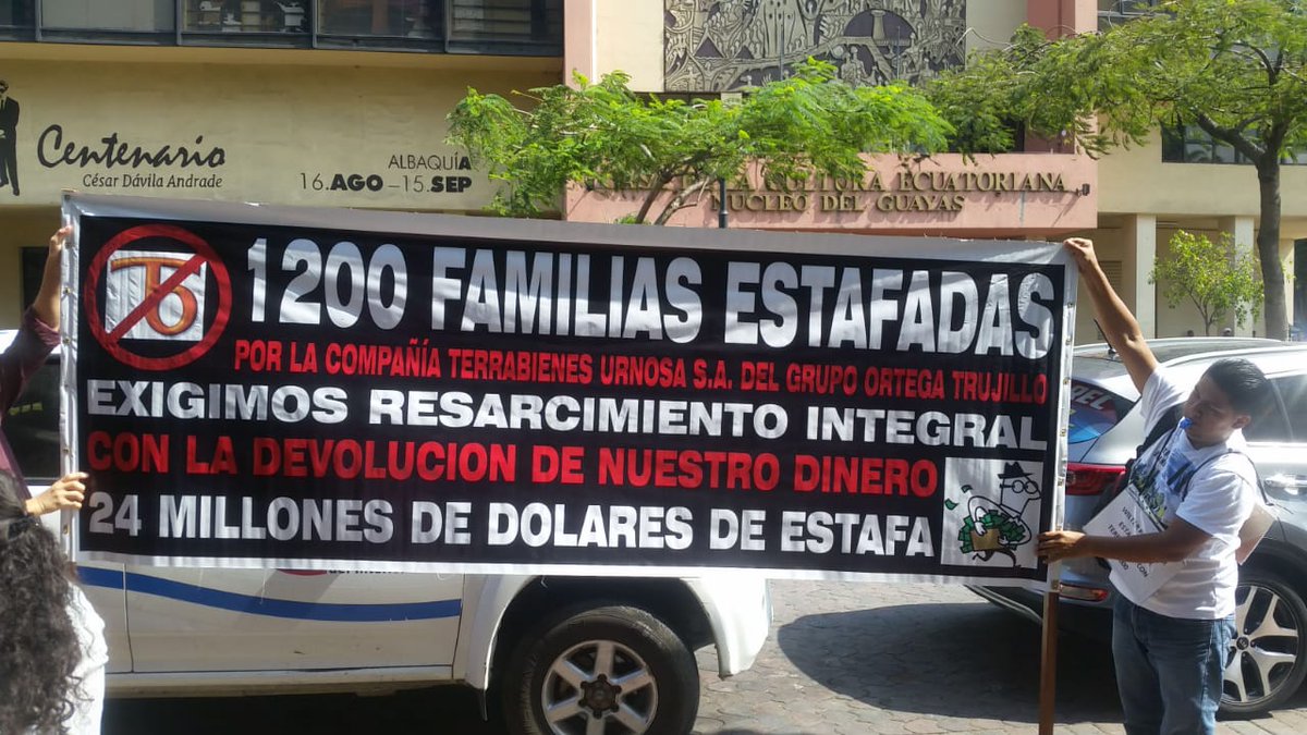 estafadoxortega's tweet photo. Perjudicados en el #CasoTerrabienes 1200 familias Exigimos que se convoque a Audiencia de Juzgamiento a Patricia Liz Marín  Delgado   @CJudicaturaEc Tribunal VIII de lo Penal del #Guayas 
#noimpunidadcasoterrabienes
#Justicia https://t.co/r1uYobAIt2