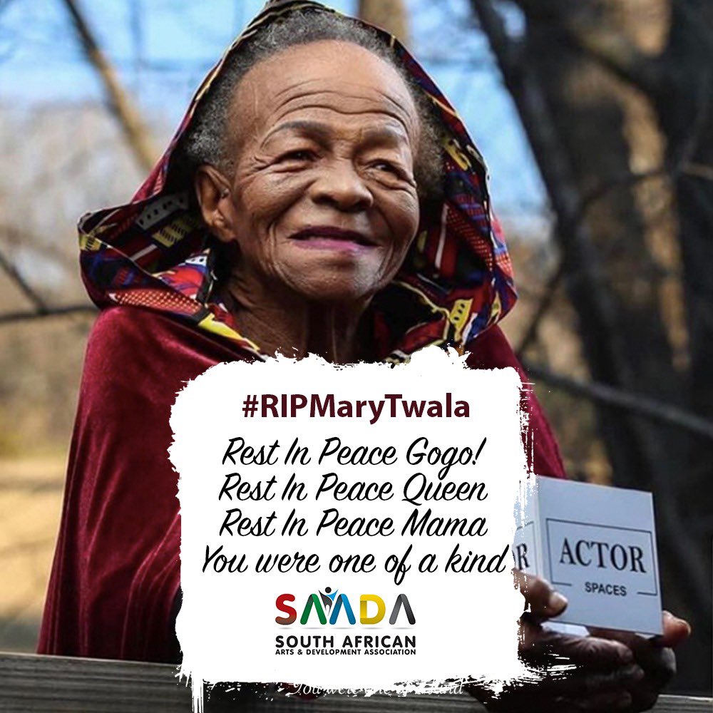 Saada_org_za's tweet photo. From all of us at the South African Arts Development Association we would like to send our condolences the Mhlongos and The Twalas to our legendary Gogo we say May Your Soul Rest In Peace! #RIPMaryTwala ❤️❤️❤️❤️ @SportArtsCultur @GautengSACR https://t.co/gQ4XhjfsJ5