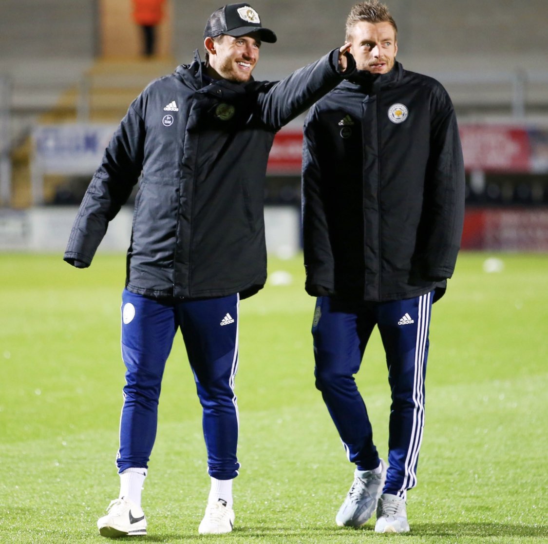 BenChilwell's tweet photo. Look bro, the 100 club! 
Not bad for someone working in a factory at 24. 
Its a joy playing with you. Many more to come brother ❤️ @vardy7 https://t.co/DGjw7D3hsx