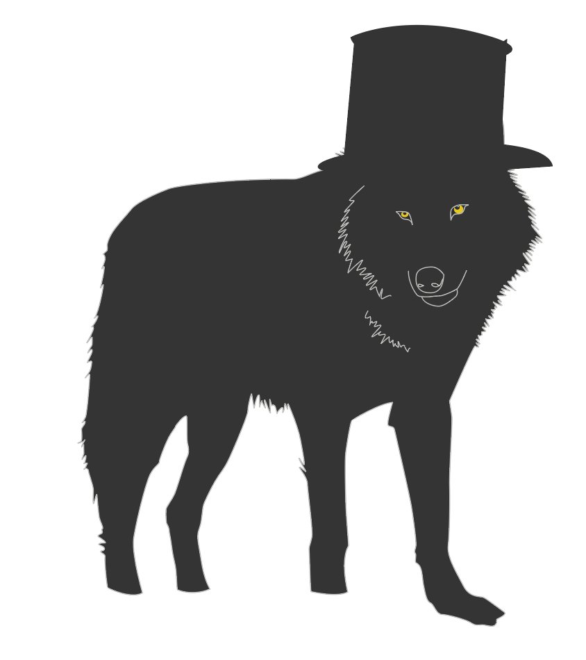 ROTWFilm's tweet photo. Looking back through old 2017 conversations and came across this beauty. "Wolf in a top hat" was a joke piece of design work between Shannon and our designer @ellieryell to relieve some of the stress of #ROTWFilm pre-production. Can you remember which poster he was from? https://t.co/7bmkTrhTMW