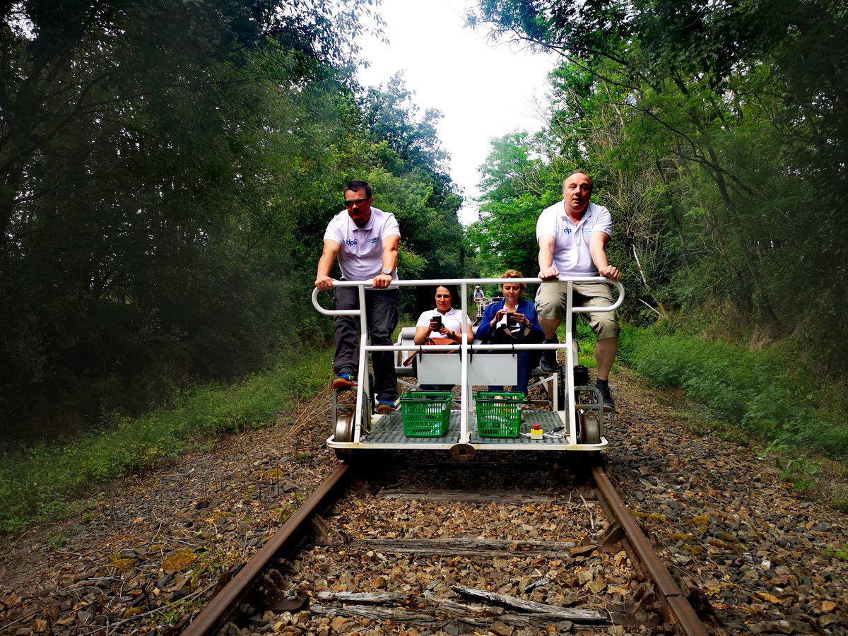 CATHERINEPATUEL's tweet image. #DPII #ODYSSEY - Jour 2 : activité "Vélorail"