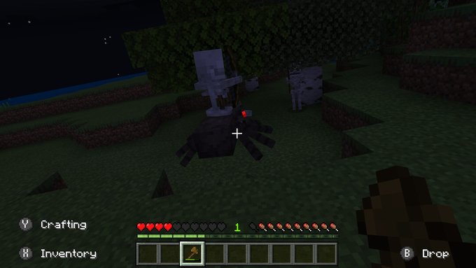 skeletons can rid3 spiders????? #Minecraft #NintendoSwitch https://t.co/JtISvXiCF9<a href="/tag/minecraft"class="tags">#Minecraft</a><a href="/tag/nintendoswitch"class="tags">#NintendoSwitch</a>
