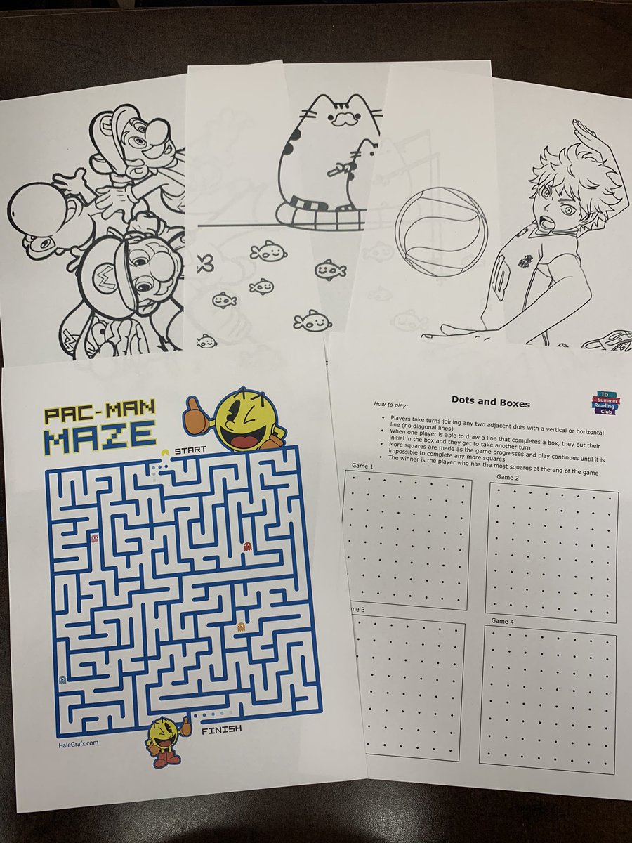 Springfield_Lib's tweet photo. The kits for week 2 of the TD Summer Reading Club are ready to go! 

You can download and print all of these from our website, or if you’re unable to do so from home, we have some prepared kits with everything in it! 

https://t.co/OdEbgDD4bB https://t.co/j5bjQLfHUO