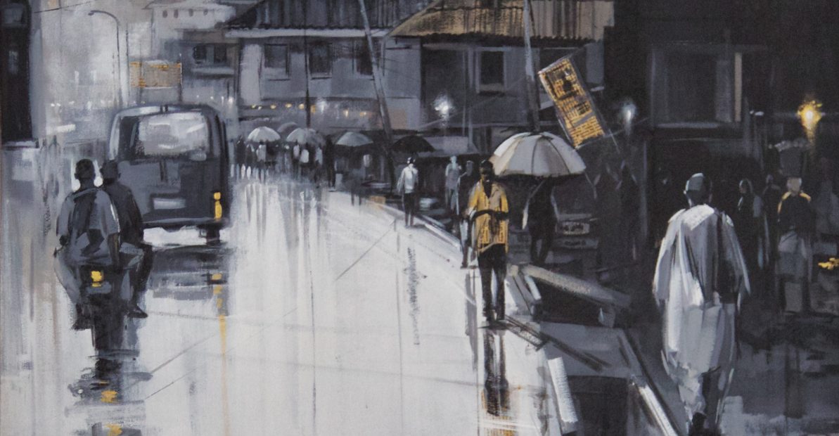 gtbank's tweet photo. "Without rain nothing grows, learn to embrace the storms of your life." - Anonymous
π¨: "Rainy Night In Lagos" by Damola Adepoju
#Art635
#GTBankCares https://t.co/t08eSmTGIK