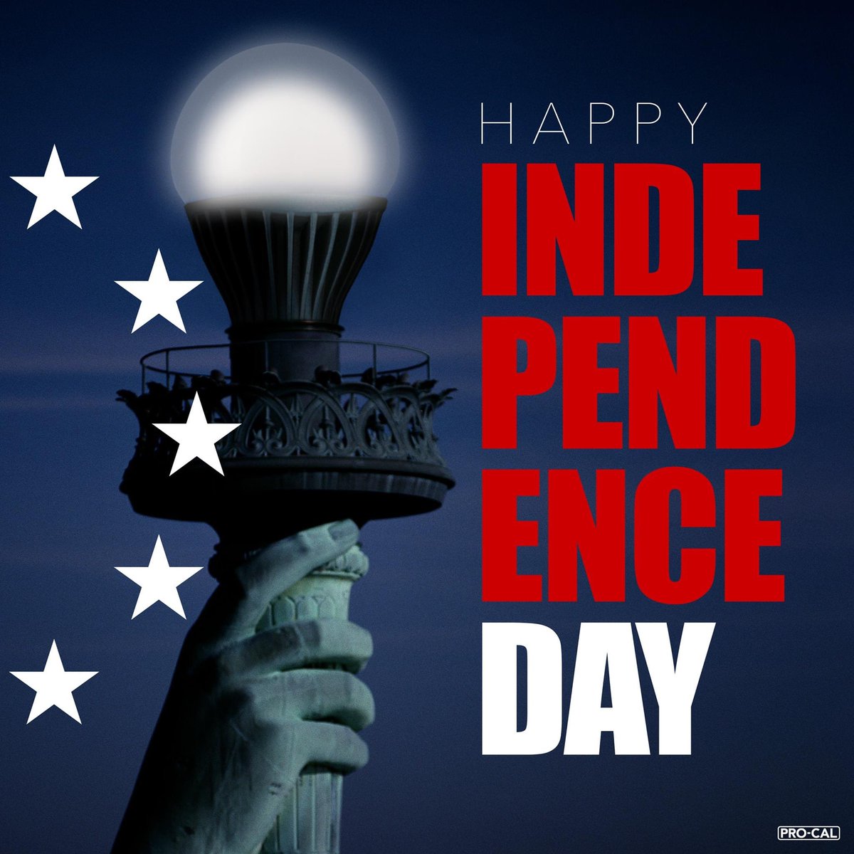 procallighting's tweet photo. Pro-Cal Lighting would like to wish everyone a fun and safe Independence Day. πΊπΈπ Happy July 4th!
#july4th #independenceday #shinewithprocal https://t.co/5xUFlnBoRz