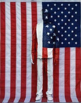 Artwork by Liu Bolin. Don’t let this happen this 4th of July. You can’t have the red-white-and-blue without the black. Let’s celebrate reaching towards a more just and perfect union. 

#ralphellison #FourthofJuly #america #americanflag #invisibleman #StopTheHate