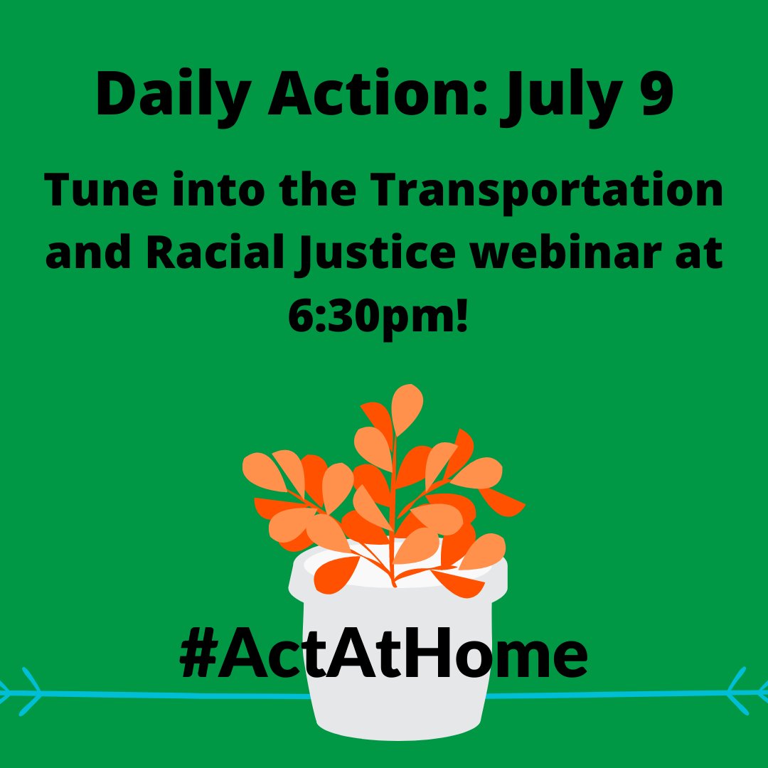 SierraClubWI's tweet photo. #ActAtHome today by tuning into the Transportation and Racial Justice webinar at 6:30 pm! Just a reminder that RSVP is required, so use the link below!
Registration: https://t.co/sY3dHaUIqZ https://t.co/bo1WbFaZ1O
