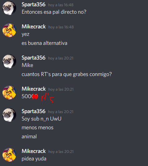 Sparta3566's tweet photo. Ayuda!!!!! Necesito 500 RT's para que Mike grabe conmigo!!!!! UwU OwO 7u7 n_n https://t.co/zfUfOKDPlw