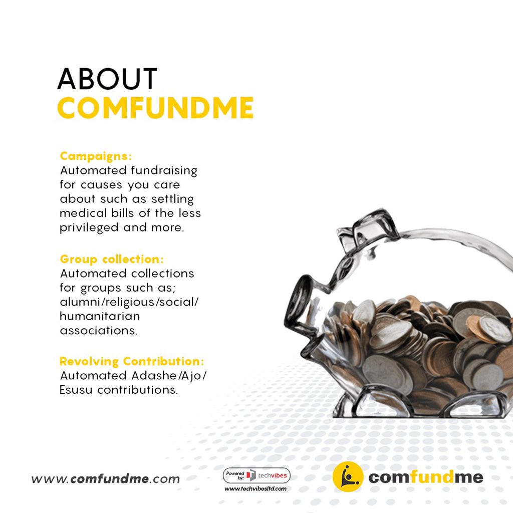 iam_davidwilson's tweet photo. If itβs not @comfundme_ng, donβt fund me π΄π΅π·πΆ
#comfundme
#campaigns
#groupcollection
#revolvingcontributions https://t.co/mMgiPlh0od
