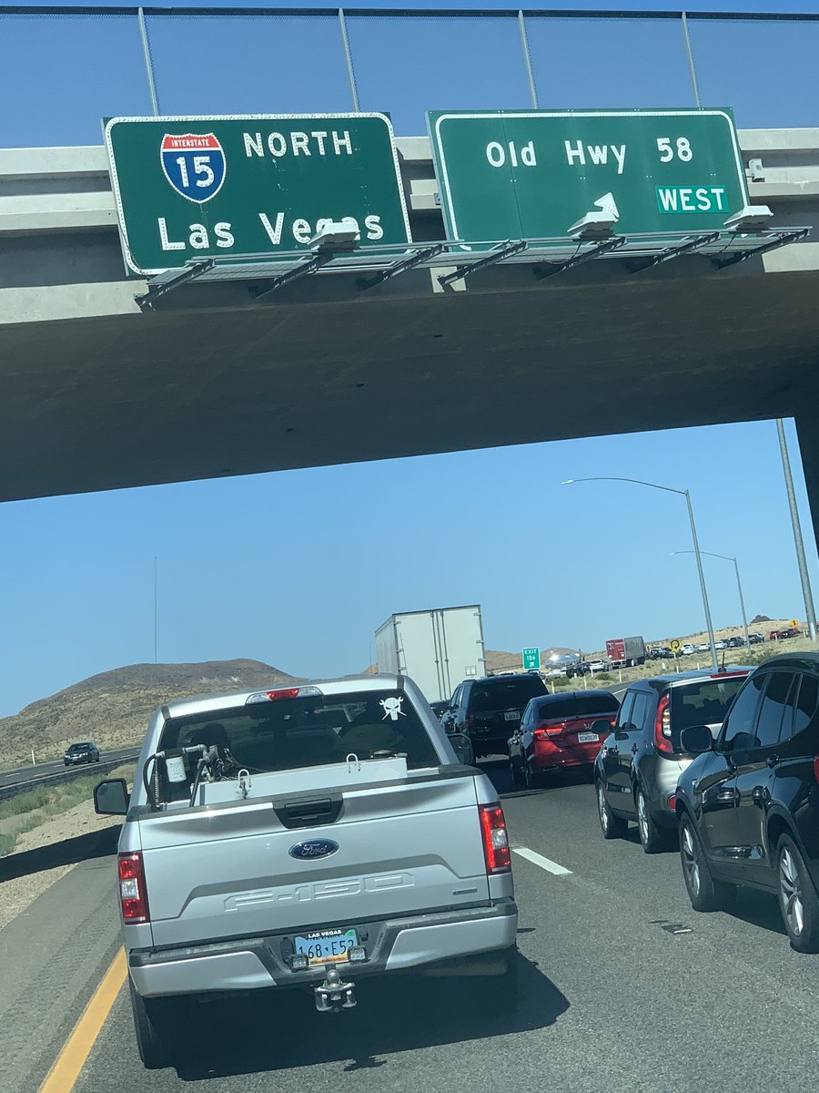 Coming home to Vegas from LA yesterday. Traffic thick and stopped. I hope what they bring here won't stay here. #LasVegas