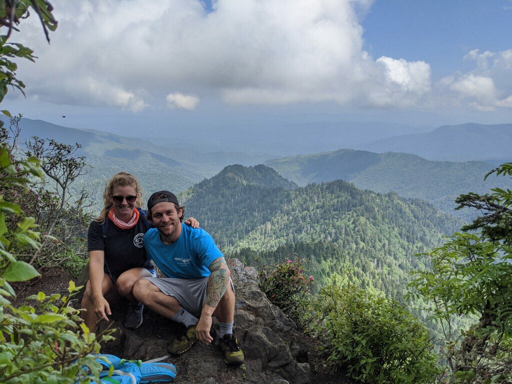 Coach_TaylorAT's tweet photo. Unbelievable hike in the Appalachians with the wifey today. A week from today, we finally move to campus! #AdventurePartner #Mrs.Coach https://t.co/X21GL1Nr5o