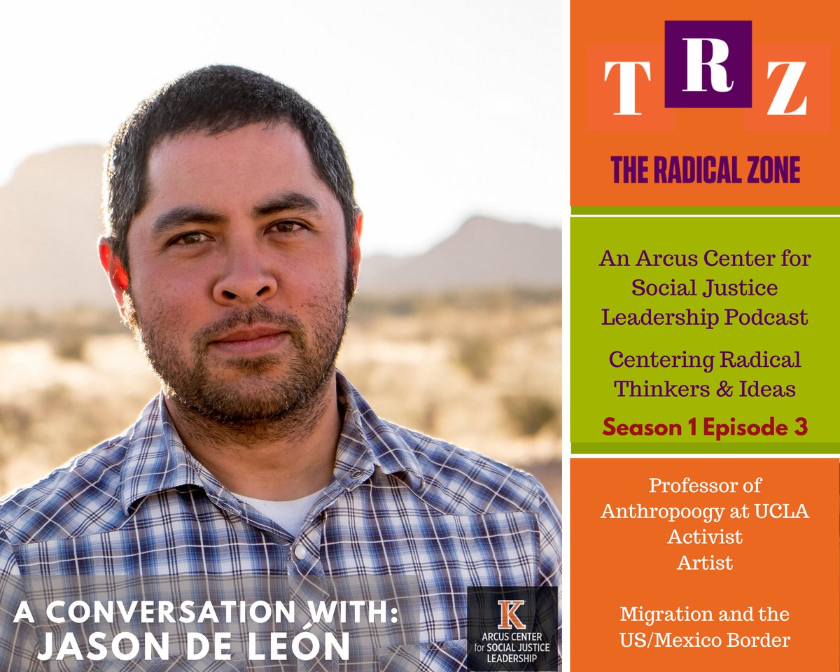 ACSJL's tweet photo. In the third episode of The Radical Zone Podcast, we spoke with Jason De León, a Professor of Anthropology and Chicana/Chicano/Central American Studies at the University of California, LA and ED of the Undocumented Migration Project. It will be released on Wednesday, July 8! https://t.co/UNOxwrvHte