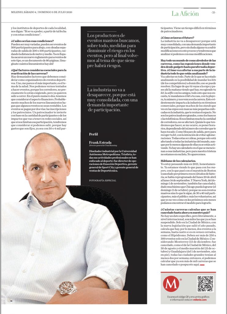 Susana Moscatel Levy (@susanamoscatel) on Twitter photo Muy emocionada porque hoy publiqué entrevistas tanto en <a href="/Milenio_M2/">M2 MILENIO</a> cómo en <a href="/laaficion/">La Afición</a> ... es increíble como desde casa aun hacemos lo que nos gusta!!! Mil gracias q @FRANK_MEX y a <a href="/CharlizeAfrica/">Charlize Theron</a> 🏃🏃♀️ 🎞 📺 <a href="/Milenio/">Milenio</a> Muy emocionada porque hoy publiqué entrevistas tanto en <a href="/Milenio_M2/">M2 MILENIO</a> cómo en <a href="/laaficion/">La Afición</a> ... es increíble como desde casa aun hacemos lo que nos gusta!!! Mil gracias q @FRANK_MEX y a <a href="/CharlizeAfrica/">Charlize Theron</a> 🏃🏃♀️ 🎞 📺 <a href="/Milenio/">Milenio</a>