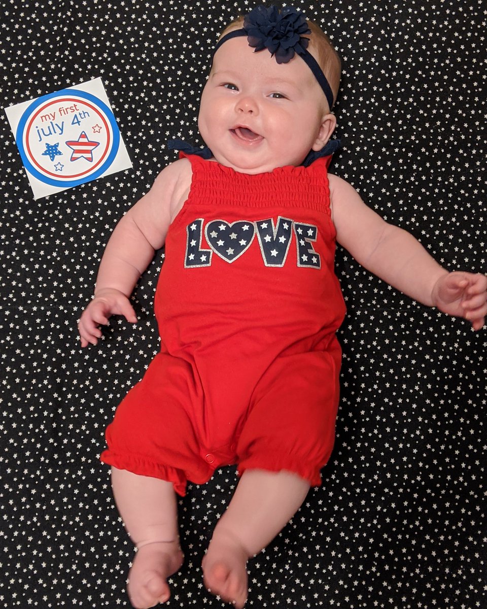 happy 4th of july!! ❤️🤍💙

#scarlettannhall #first4thofjuly🇺🇸 #4thofjuly #16weeksold #sixteenweeksold #sixteenweeks #16weeks #baby #infant #babygirl #3monthsold #threemonthsold