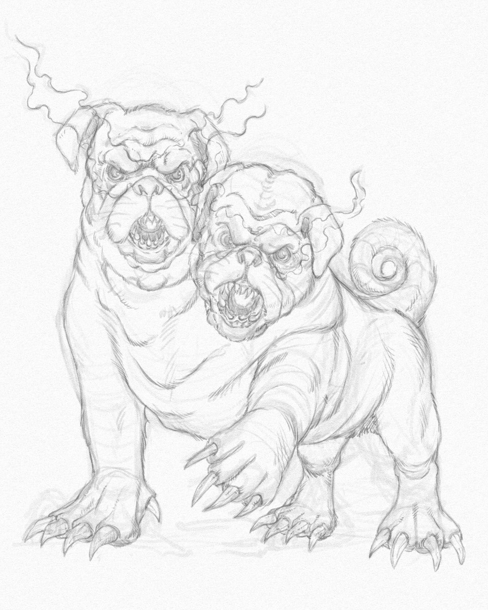 robSHEPart's tweet photo. Death Dog - D&D Creature - Saturday Sketch
•
#saturdaysketch, #deathdog, #dungeonsanddragons, #sketches, #sketch, #art, #drawing, #sketchbook, #sketching, #artist, #draw, #drawings, #artwork, #illustration, #artistsoninstagram, #digitalart, #pencildrawing, #doodle, #pencil, https://t.co/HZDLpNtVPp
